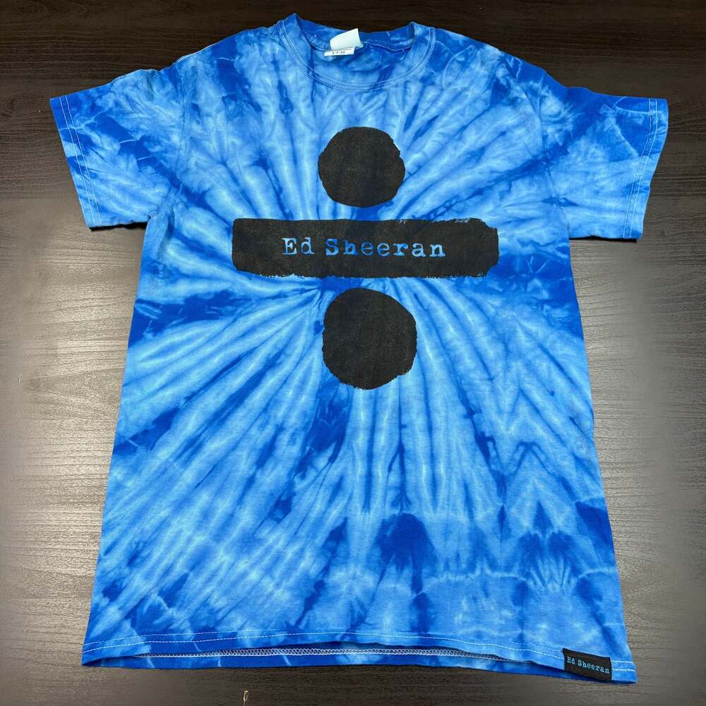 Ed Sheeran Divide Album Blue Tye Dyed Shirt